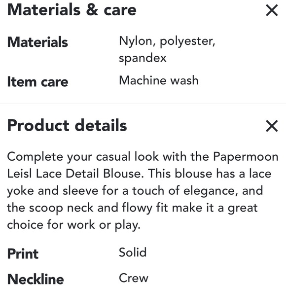 Papermoon Leis Lace Detail Blouse-teal - Picture 6 of 6